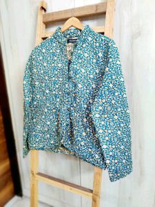 Floral Print green Jacket size-42