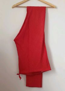Red Cotton Salwar Dupatta Set