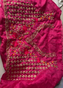 Brand New Designer Full Embroidered Silk Blouse Pc