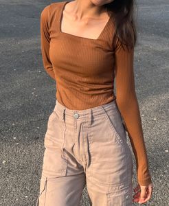 Brown U Neck Top ❤️‍🔥