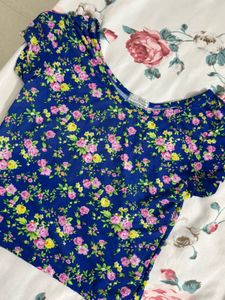 Floral Print Crop Top