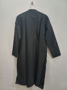 Silk Kurta Chudidar Set(Black With Work)