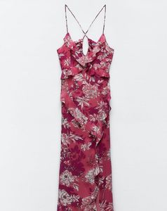 ZARA Printed Ruffle Dress