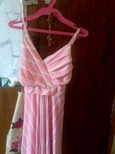 Pink Striped Maxi Dress
