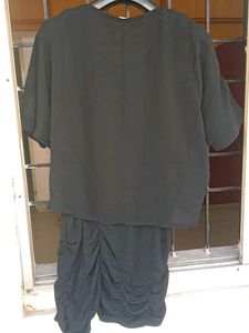 Black Embellished Casual Dress