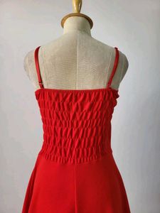 Red Dress with White Trim