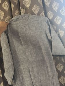 Embroidered Grey Kurta long