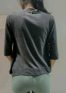 Gray 3/4 Sleeve Sweatshirt