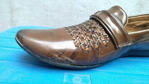 Golden Brown Boys Party Wear Shoes,  Fix Price