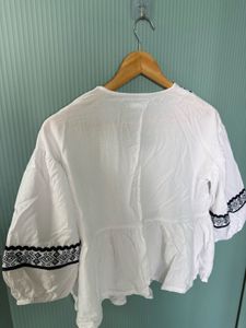 White Embroidered Top