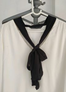 Zara White Button Up Blouse
