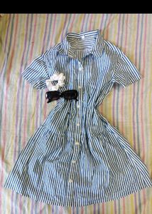 UNIQLO Blue Striped Dress