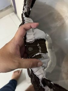 Pintrest padded sequins brown top