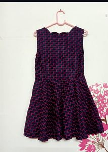 Patterned Fit &amp; Flare Dress