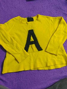 Yellow &#39;A&#39; Sweater