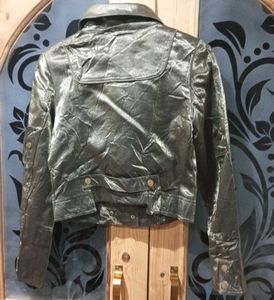 Theory Faux Leather Cropped Jacket