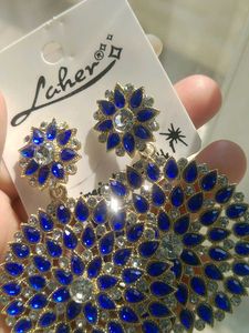 Sparkling Blue Stone Earrings