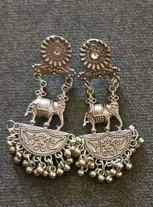 Ox Silver Drop Earrings
