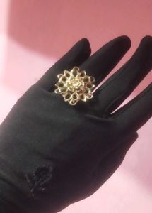 silver Floral Ring