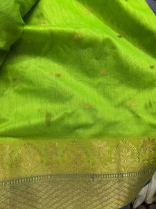 Blue &amp; Gold Silk Saree