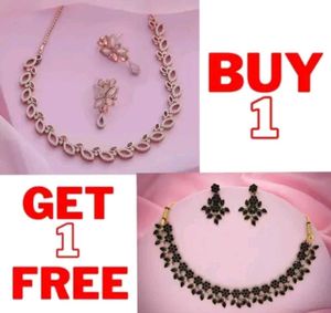 BOGO! Rose Gold & Black Diamond Choker Set Combo