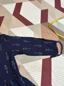 Navy Printed Dress