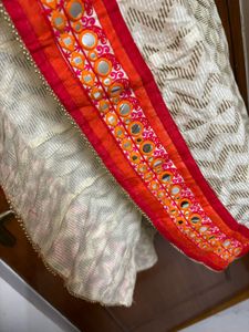 Embroidered Mirror Work Patch Border Ethnic Skirt