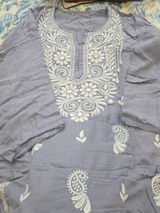 Lavender Embroidered Kurta