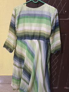 Striped Green Dress