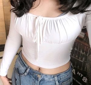 Front Tie Woman&#39;s Crop Top