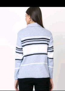 Striped Turtleneck Sweater