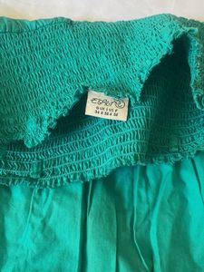 Green Tiered Tube Dress