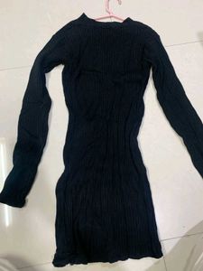 Black Button-Down Dress - Size S