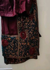 Maroon Saree