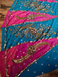 Heavy handwork lehanga saree wd blouse pc.