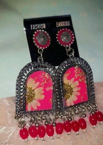 Elegant Handmade Resin Jhumka Earrings