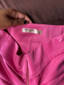 Pink Mini Skirt &amp; White Top
