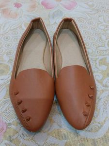 Tan Pointed Toe Flats