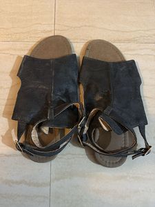 Black Leather Sandals