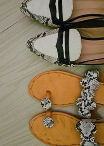 Snake Print Bellies And Flats