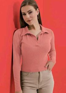 Maroon Polo Neck Top