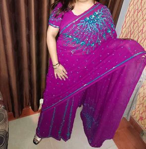 Purple Saree 💜