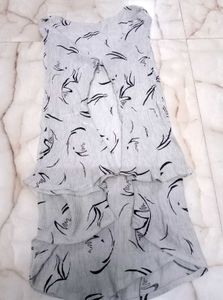 Abstract Print Long Sleeve Tunic