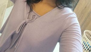 Purple Tie-Front Cardigan