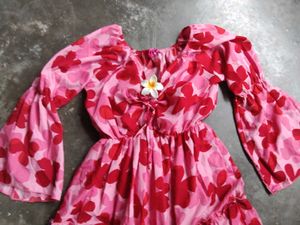 Floral Print Ruffle Dress