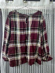 Checks Max Brown Top