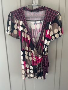Patterned Wrap Top By M&S