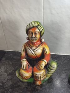 Clay Tabla Player Showpiece