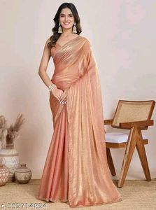 New Partywear Saree Attached With Blouse
