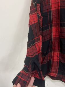 Embroidered Plaid Bohemian Blouse